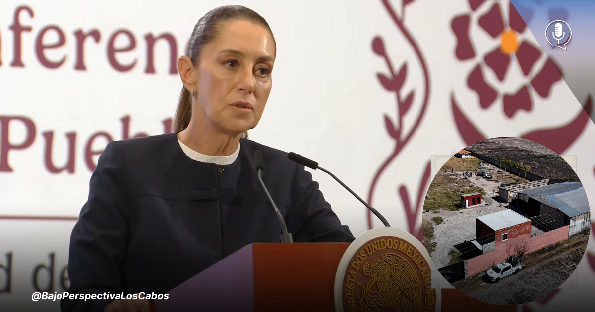 Claudia Sheinbaum hablando sobre el Rancho Izaguirre