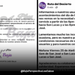 Comunidados sobre suspensión de transporte público por ataques