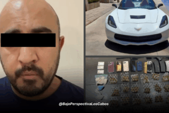 Persona, auto y drogas decomisadas en La Paz y Los Cabos