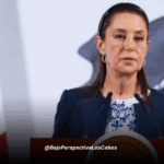 Sheinbaum expresando su pesar por la muerte del papa Francisco