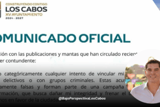 comunicado del oficial negando nexos con crimen organizado