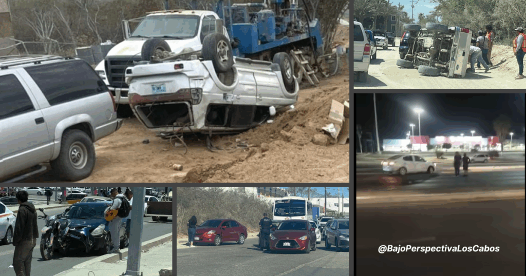 Los Cabos registra 10 accidentes viales en 48 horas Accidentes en Los Cabos 17-19 mayo