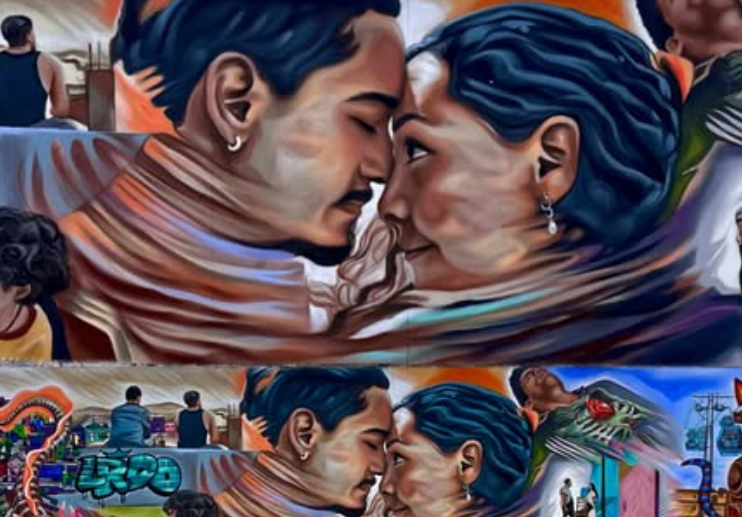 Mural creado para la serie Reyes del Oriente de Netflix