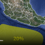 Gráfico sobre formación de baja presión en el Pacífico