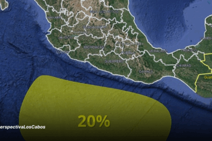 Gráfico sobre formación de baja presión en el Pacífico