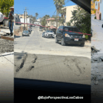 Pasan sobre mega bache en sjn