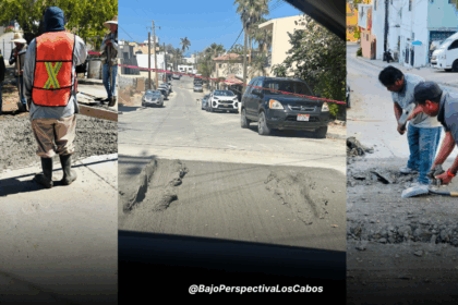 Pasan sobre mega bache en sjn