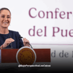 Sheinbaum hablando en la mañanera
