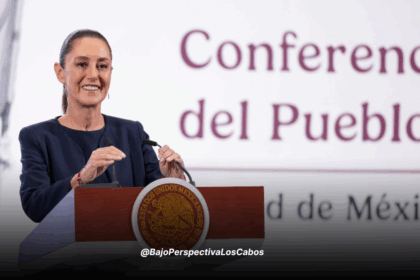 Sheinbaum hablando en la mañanera
