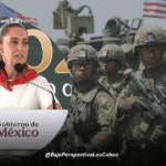 Sheinbaum hablando sobre el ejército estadounidensa