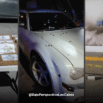 imagen con decomiso de droga, carro baleado y empresa incendiada