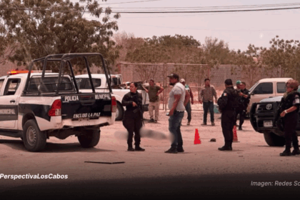 Oficiales acordonando zona de ejecución en La Paz