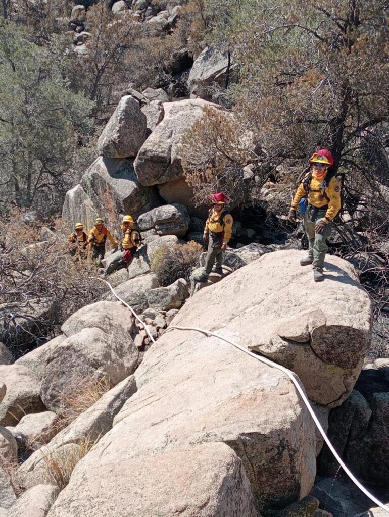 Bomberos de San José del Cabo en acciones de extinción