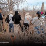 Buscadores en sitio de fosa clandestina