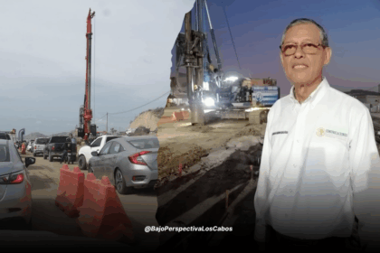 Titular SICT en BCS hablando sobre obras viales