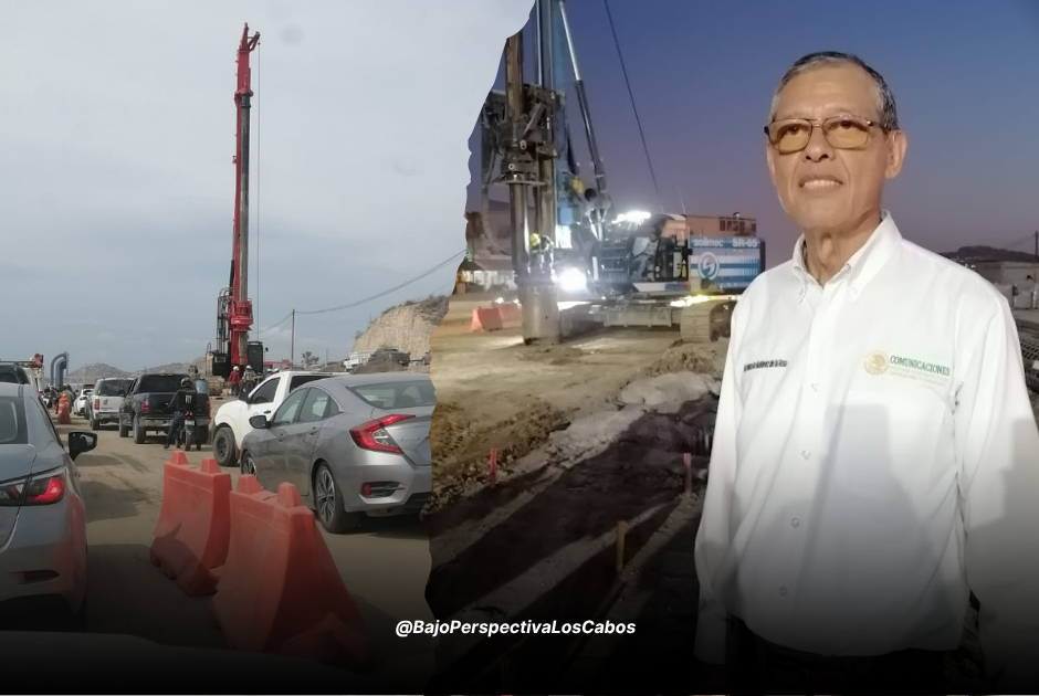 Titular SICT en BCS hablando sobre obras viales