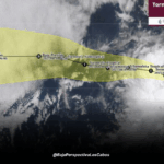 Trayectoria de Ivo por el Pacífico