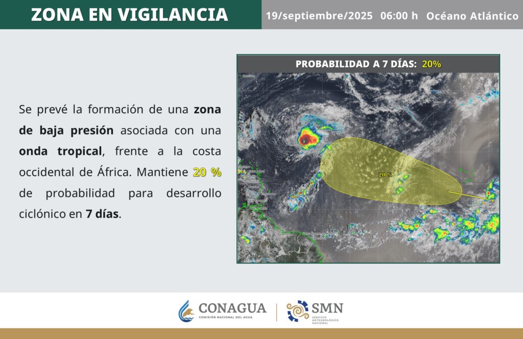 Aviso de sisteman en formación para el Atlántico