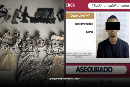 Decomido de armamento y drogas