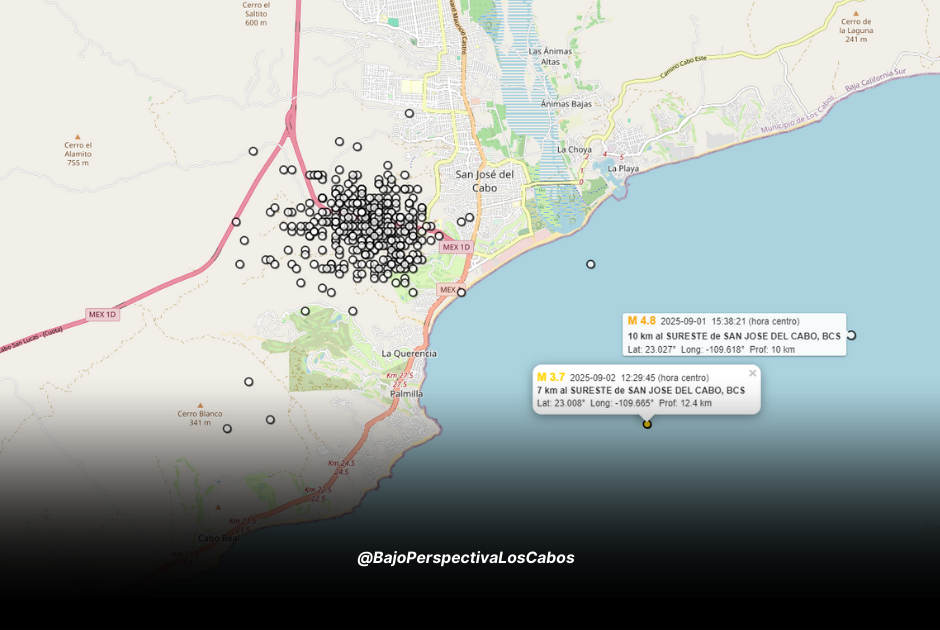 Enjambre de sismos en Los Cabos