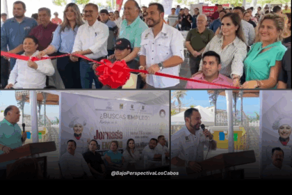 Autoridades en el arranque de la feria de empleo