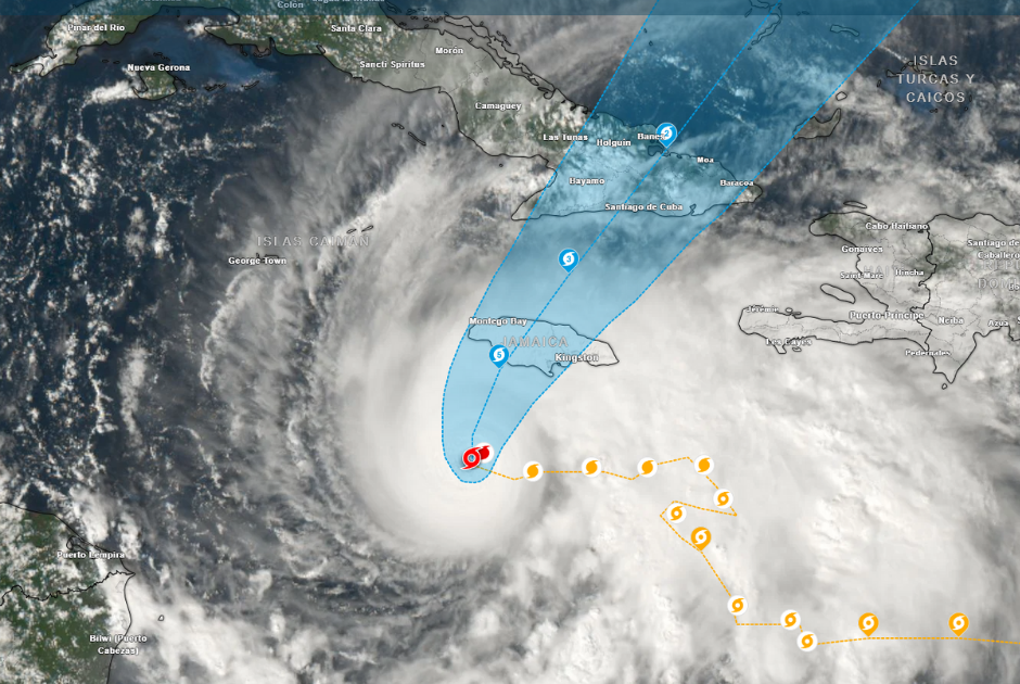 Trayectoria del huracán Melissa