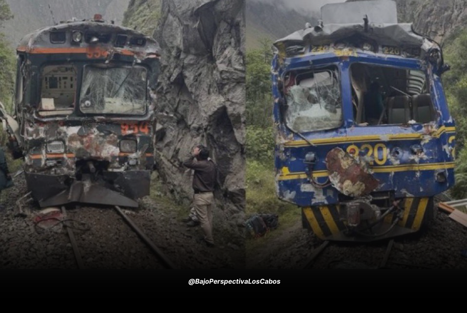 Choque frontal de trenes en Perú
