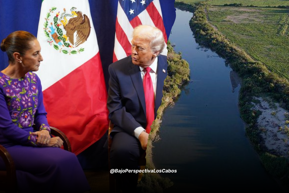 Claudia y Trump sobre el Tratado de Agua