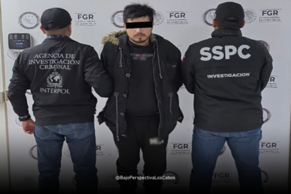 Alejandro N capturado y escoltado por autoridades de la Interpol y la SSPC