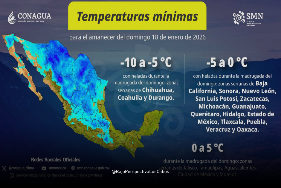 Bajas temperaturas en México
