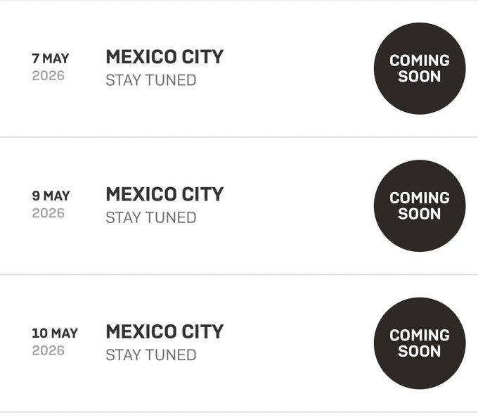 Fechas de BTS en México