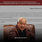 Gobernador de BCS apoya postura de Sheinbaum ante captura de Maduro