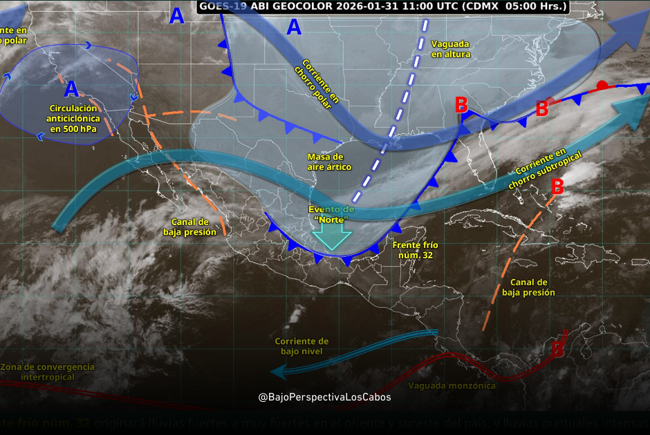 Pronostico de frio por frente no. 32